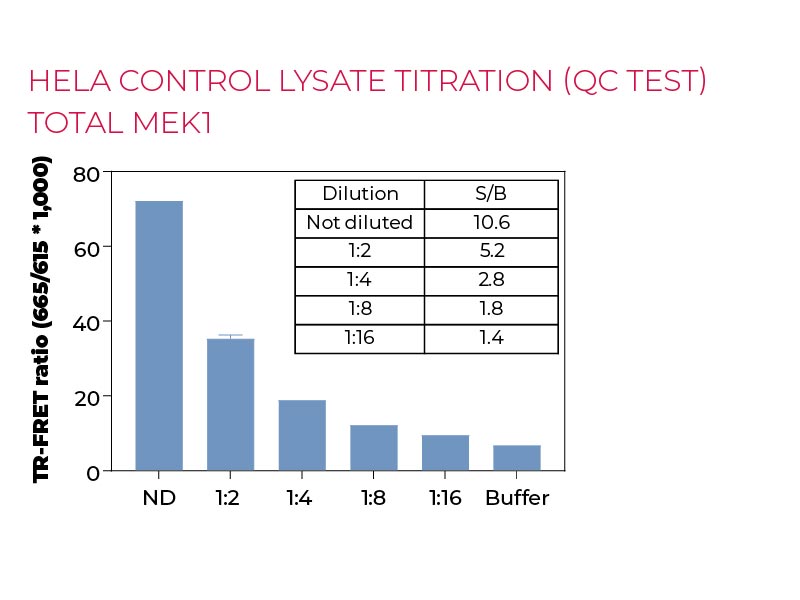 HeLa control lysate titration (QC Test) Total MEK1