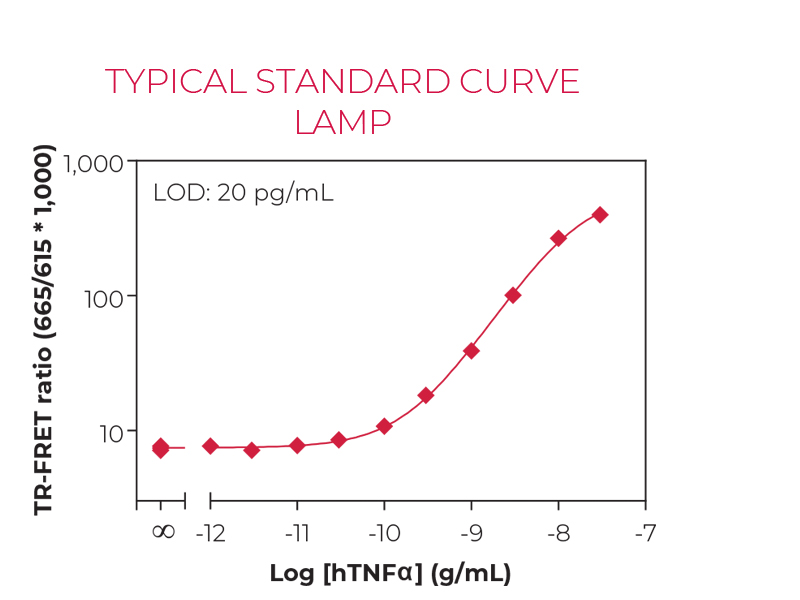 Typical standard curve lamp