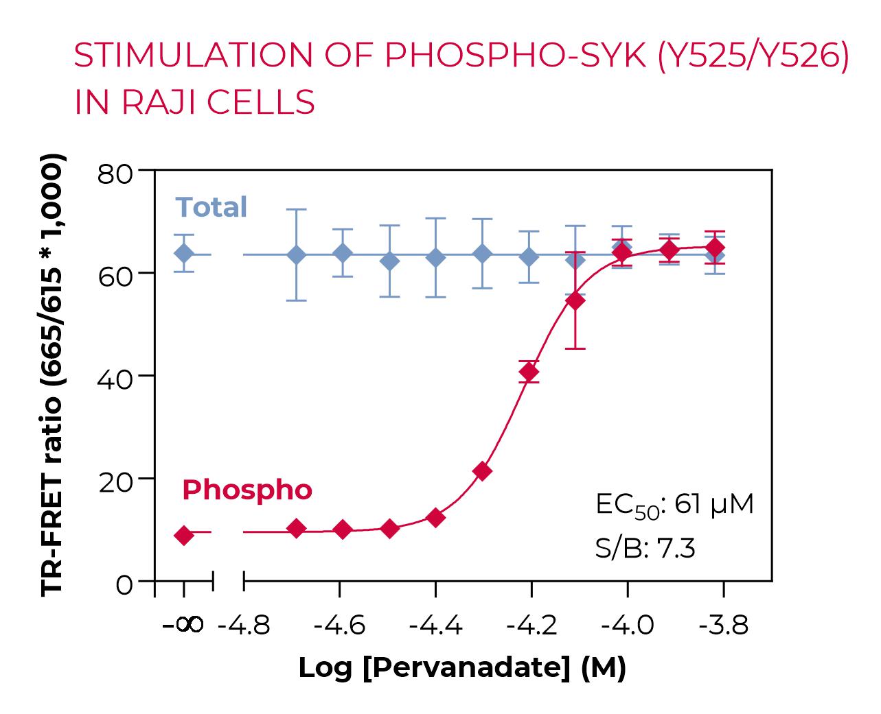 Stimulation of Phospho-SYK (Y525/Y526) in Raji cells